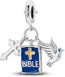 GOINEVA Bible Cross Dove Charm 925 