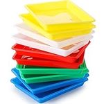 WUWEOT 10 Pack Plastic Activity Tray, 27 x 21cm Multipurpose Art and Crafts Organizer Tray for Slime and Sensory Toys, Beads, Orbeez Water Beads, Painting, DIY Projects, Fun Home Activities