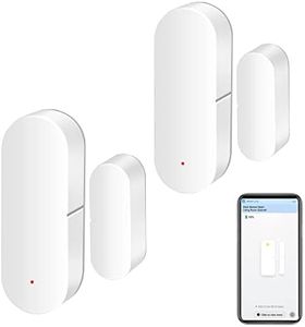 WiFi Door Sensor: Smart Door Open/Closed Detectors, Wireless Window Sensor App Notification, Contact Sensor for Home Security, Fit for Alexa Google Assistant (2-Pack)