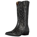 SheSole Women's Rhinestone Cowboy Cowgirl Boots Sparkly Western Boots Diamond Upper Bling Glitter for Party Halloween Size 8