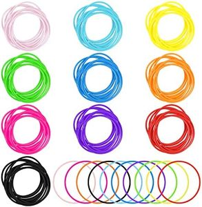 80s Colorful Neon Jelly Bracelets Retro Rock Pop Star Rainbow Diva Disco Jelly Neon Gel Stretchable Bracelets Bands, Silicone