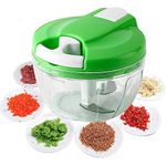 Multi-Function Manual Food Chopper,Manual Food Processor Vegetable Chopper, Portable Hand Pull String Garlic Mincer Onion Cutter for Veggies, Ginger, Fruits, Nuts,etc.Wonderful for Kitchen(520ml)