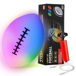 Toysery Light Up Football - Glow in The Dark LED Ball - Football for Night Sports - Fun Boy Toys for Beach and Backyard - Outdoor Sports Birthday Gifts for Boys Ages 3 and Above (White)