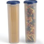 SIGNORA WARE Multi Purpose Tall Home Kitchen Clear Storage Container with Locking Lids - For Pasta Noodles Nuts Beans Staples and more - 100% Food Grade Plastic - Airtight, Leakproof, Watertight Seal