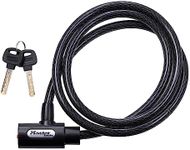 Master Lock 8364DCC Cable Bike Lock with Key, 5 ft. Long, Black