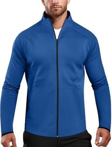 Zengjo Running Jacket Men Zip Up(Royal Blue,S)