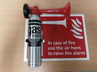 FSSS Ltd IN CASE OF FIRE USE THE AIR HORN SIGN & AIR HORN & BRACKET FIRE SAFETY INCLUDING VAT