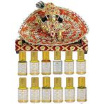 Menjewell Krishna Janmashtami Gift Pack With Floral Liquid Attar For Religious For Unisex, 3ml (Pack Of 12)