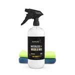 Diamond Shine System Waterless Car Wash and Wax - Car Wax Polish Kit - Quick Detailer and Car Polish Spray - Complete No Water Car Wash Solution - Ultimate Waterless Wash and Wax