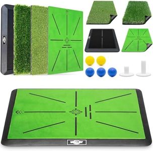 MONOJOY Golf Mat Practice Indoor/Outdoor with Replaceable Turf Tees & Ball