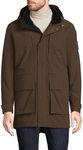 Lands' End Men's Waterproof Squall Parka, Cinder Brown, Large