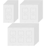 Tondiamo 40 Pcs White Wall Insulation Gasket Rectangle Wall Plate Outlet Sealers Foam Replacement Weatherproof Gasket Sealer Energy Saving for Electrical Outlet Plates Switch Covers