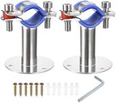 sourcing map 2Pcs Stainless Steel Pipe Supports Wall Mount Ceiling Mount Pipe Bracket Adjustable Clamp Pipe Straps with Screws Fit for Dia 25-27mm Pipe Tube