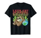 Sloth Smokes Grass Shirt Marijuana Sloth Cannabis Stoner T-Shirt