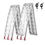 KOLO Loading Ramps 2 Pcs, 90" L x 12" W Aluminum Folding Ramp, 1500 lbs Capacity, Portable Ramps with Handle and Buckles, 7.5 FT Used for Loading ATVs, Lawn Mowers, Dirt Bike, Cargo Traile