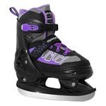 MammyGol Kids Ice Skates for Boys and Girls Adjustable Ice Skates with Hockey Style Blade Outdoor Recreation Purple