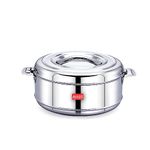 AVIAS Astra Double Wall Insulated Stainless Steel Casserole / 7500ml / Silver Hot Pot/Chapati Box/Hot Case for Roti, Rice, Gravy/Hot Boxes for Kitchen with Steel Lid/Twist Lock / 7.5L