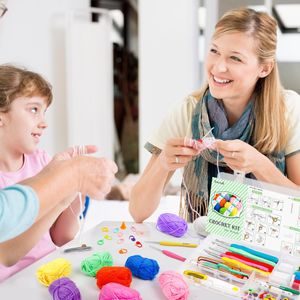 Inscraft Crochet Yarn Kit – 40 Color Assortment for Knitting & Crafts