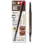 Revlon ColorStay Micro Eyebrow Pencil with Built In Spoolie Brush, Infused with Argan and Marula Oil, Waterproof, Smudgeproof, 454 Medium Brown (Pack of 1)