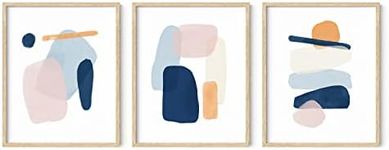 Haus and Hues Abstract Painting - Set of 3 Modern Abstract Wall Art, Painted Pastel Art Wall Decor, Abstract Artwork, Neutral Wall Art, Abstract Art, Minimalist Wall Art, Abstract Decor (Unframed