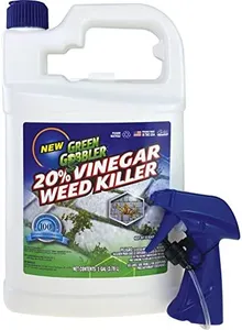 Green Gobbler 20% Vinegar Weed & Grass Killer | Natural & Organic | Concentrated | 1 Gallon Spray | Glyphosate Free Herbicide