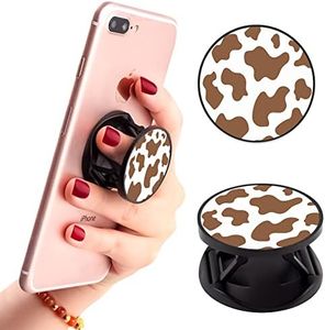 Ufbara 2 Pack Phone Stand Holder (Brown Cow Pattern)