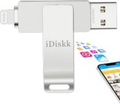 Apple Certified 256GB iDiskk Photo Stick iPhone USB Flash Drive for iPhone 14/13/12/12 pro/12 pro max/11/11 Pro/XR/X iPad Lightning External Photo Storage for MacBook/Laptops/PC