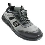 Allen Cooper 1156 Men's Safety Shoe, Grey, Size 07 India/UK (1 Pair Free Socks)
