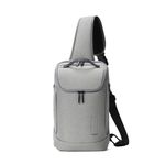 Mokobara The Transit Crossbody Sling Vegan Leather & Nylon Chest Bag Casual Shoulder Daypack (Seize The Grey 2.0)