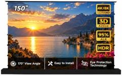 IN&VI 150" CLR ALR Motorized Projector Screen for Ultra Short Throw Projector, Floor Rising Projector Screen, 95% Ambient Light Rejecting, 4K/8K UHD Active 3D, Anti Daylight Home Theater Screen