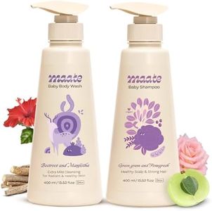 Maate Baby Gentle Wash Combo Pack for Kids | Baby Body Wash & Shampoo (400ml each) | Tear-free formula | Natural & Vegan | Paraben & Sulphate-Free Head to Toe Wash | Perfect for baby's sensitive skin