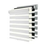 HOTSOON Cordless Zebra Blinds for Windows,Custom Sizes,Blackout Blinds for lndoor,Light Control,Easy to Instal, UV Protection,for Home, Offices and Door, Roller Shades,Custom Size，White