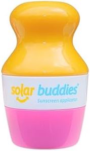 Single Solar Buddies Refillable Roll On Sponge Applicator For Kids, Adults, Families, Travel Size Holds 100ml Travel Friendly for Sunscreen, Suncream and Lotions (Pink)