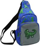 Cute Small Sling Bag Chest Shoulder Bag Cartoon Dinosaur Fanny Pack Crossbody Bag for Travel Outdoor Hiking, A Deep Blue, One Size