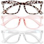 Gaoye Blue Light Blocking Glasses, Fashion Square Fake Nerd Eyewear Anti UV Ray Computer Gaming Eyeglasses Women/Men