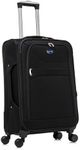 Aerostar Medium 26” Lightweight Softshell Expandable Suitcase, Check in Luggage 4 Wheels with Integrated Combination Lock (Black, 78 litres)