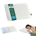 The White Willow Thin Pillow for Sleeping-Slim Memory Foam Cool Gel-Slim Support for Neck & Shoulder Pain Relief-Flat Design-Orthopedic Cervical Pillow for Neck Support-Standard Size-2.5" H-White