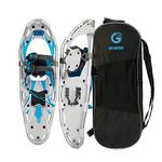 GO2GETHER 25 Inches Light Weight Snowshoes for Women Men Youth Kids, Set with Carrying Tote Bag,Special EVA Padded Ratchet Binding, Heel Lift