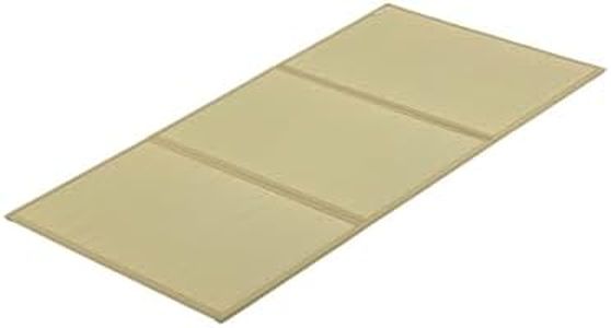 FULI Japanese Tatami Mattress, Igusa Mat (Japanese Rush Grass) Folds in Three, Made in Japan (Natural, Twin XL)