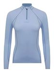 LeMieux Women’s Base Layer Top - Long Sleeve Athletic Thermal Shirts - Equestrian Apparel & Gear for Horseback Riding (Mist/UK16)