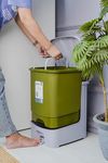 Nayasa Plastic Unibin Square | 33 Ltrs | Pedal Dustbin | With Lid and Detachable Bin | Multi Purpose Dustbin | With Handle For Easy Lift | 37 cm X 38 cm X 43.5 cm | Green