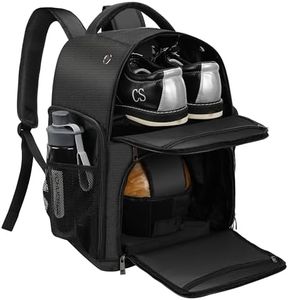 DerHutzucker Bowling bag, Single-ball bowling backpack with separate compartments for shoes and accessories