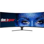 Deco Gear 49" Curved Ultrawide E-LED Gaming Monitor, 32:9 Aspect Ratio, Immersive 3840x1080 Resolution, 144Hz Refresh Rate, 3000:1 Contrast Ratio (DGVIEW490)