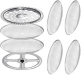 8 Pieces French Press Filter Replacement Parts Includes 6 Pieces Mesh French Press Screen Stainless Steel Containing Spiral Disk and Cross Disk Cross Plate for 3.75 Inch Wide French Press