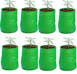 YUVAGREEN Terrace Gardening Leafy Vegetable HDPE Green Grow Bags (18"x18") - 8 pcs