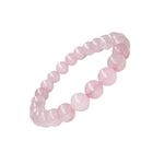 Seetara Rose Quartz Crystal Bracelet, 8-MM Beads Bracelet - Men & Women - Balances Soul Body, Mind, Fashion & Spirituality, Love & Relationship band for Couples