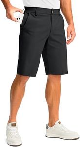 Men's Golf Shorts with 5 Pockets 11" Inseam Stretch Quick Dry Casual Work Dress Shorts for Men, Black, 40