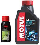 Motul 3000 4T Plus 20W40 HC Tech Engine Oil for Bikes (1 L) + 3M 2wh Engine Oil Flush (50 ml)