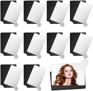 DEAYOU 10 Pack Stainless Steel Credit Card Mirror, Unbreakable Small Compact Pocket Mirror for Purse, Rectangular Handheld Tiny Mirror with Leather Case for Makeup, Women, Men