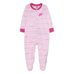 NIKE Children's Apparel Baby Graphic Footed Coverall, Pink Foam Stripe 3M